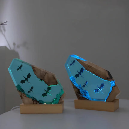 Nature-Inspired Night Light with Multiple Color Options | Premium Resin Design for Relaxing Ambiance