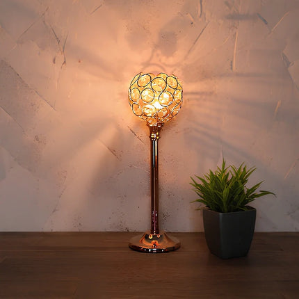 Crystal Candle Holders Set with Faceted Glass Design | Vintage-Inspired Lighting for Romantic Evenings