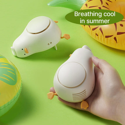 Portable Handheld Duck Fan with USB Rechargeable Battery | 3 Adjustable Speeds for On-the-Go Cooling