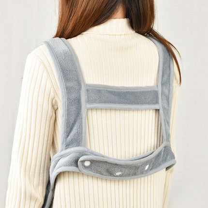 Soft Plush Pet Apron in Grey with Adjustable Straps | Comfortable Bomao Design for Small Pets