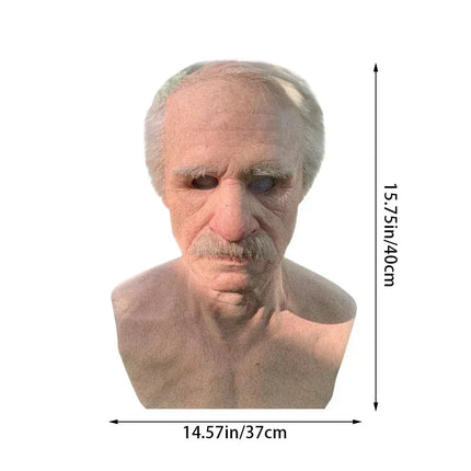 Creepy Old Man Halloween Mask, Scary Halloween Costume for Adults – image 5