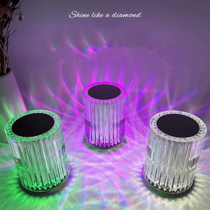 Faux Crystal LED Desk Lamp with RGB Lighting & Remote Control | Modern Touch Control for Customized Ambiance