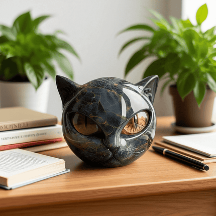 Cat Sculpture, Statue for Coffee Table Decor and Office Decor – image 5