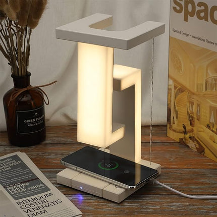 Wireless Charger with Levitating Design & LED Lights | Multi-Functional Charging Station for Home and Office