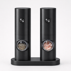 Electric Salt and Pepper Grinder Set, Automatic Pepper Mill with Modern Design, Kitchen Gadgets for Housewarming Gift