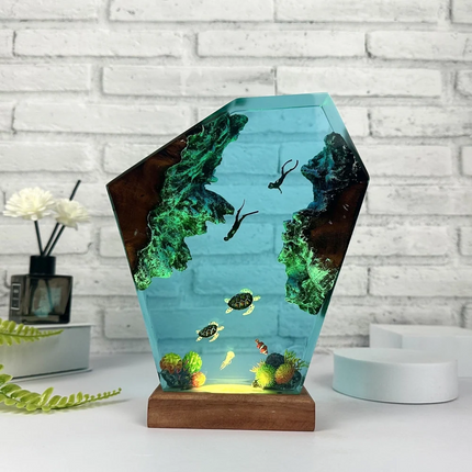 Nature-Inspired Night Light with Multiple Color Options | Premium Resin Design for Relaxing Ambiance