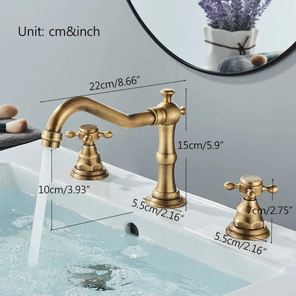 Bathroom Faucets, 8 Inch Widespread Bathroom Faucet with Two Handles