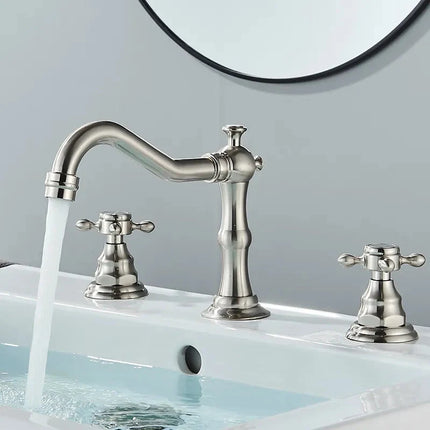 Bathroom Faucets, 8 Inch Widespread Bathroom Faucet with Two Handles – image 4