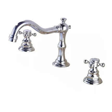 Bathroom Faucets, Brass 3 Hole Bathroom Sink Faucet – image 7