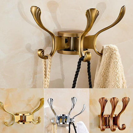 Wall Hooks for Bathroom, Rotatable Robe Hooks, Wall Mounted Coat Hook Rack, Swivel Towel Hooks for Bathroom and Hotel