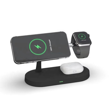 3-in-1 Wireless Charger Station with MagSafe Compatibility | Versatile Charging for Phones, Smartwatches & Earbuds 5