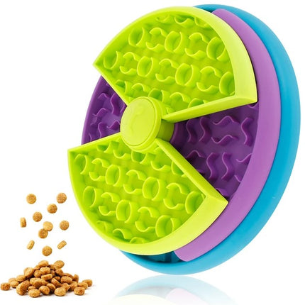 3-Layer Rotating Slow Feeder for Dogs and Cats | Engaging Puzzle Bowl for Healthy Mealtime Fun