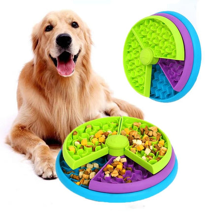 3-Layer Rotating Slow Feeder for Dogs and Cats | Engaging Puzzle Bowl for Healthy Mealtime Fun