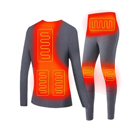 Heated Winter Thermal Underwear Set for Men and Women, Heated Long Johns with 3 Heat Settings – image 4