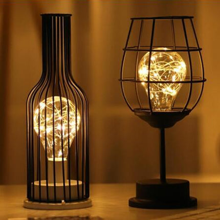 Minimalist Iron Table Lamp with Warm White Light | Elegant Home Decor for Cozy Atmosphere