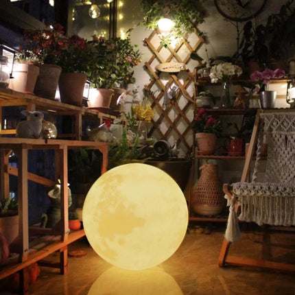 IP65 Waterproof Moon Garden Light with 16 Colors | Remote-Controlled Solar & USB Rechargeable for Outdoor Ambiance