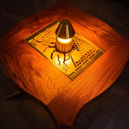 Dimmable Wrought Iron Table Lamp with Portable Design | Customizable Lighting for Elegant Interiors