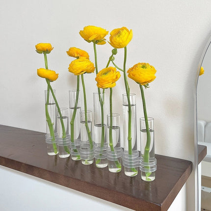 Glass Tube Bud Vases with Hinges – image 6