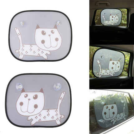Baby Car Window Sun Shades with Cute Cartoon Designs | UV Protection and Sunlight Blockers for Kids and Pets