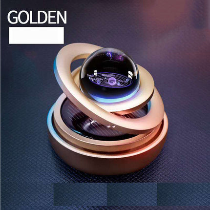 Solar Aromatherapy Car Freshener with Durable Metal Design | Long-Lasting Cologne Lemon Ocean Fragrance