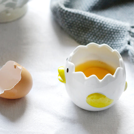 Cute Chicken Ceramic Egg White Separator with Practical Design | Fun Kitchen Accessory for Easy Cooking and Baking