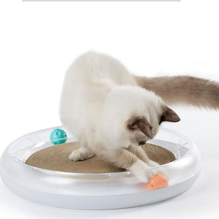 Durable ABS Cat Scratch Board with Ergonomic Grab Board & Catnip Pack | Protect Furniture and Satisfy Your Cat's Scratching Instincts
