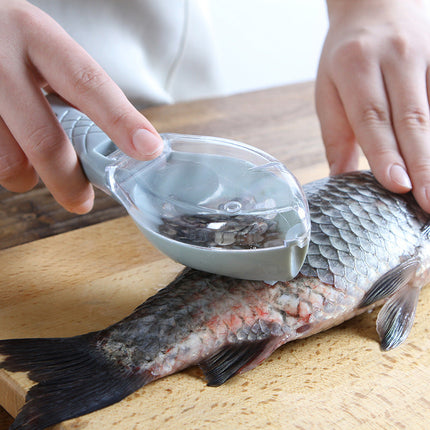 Efficient Fish Scale Scraper with Protective Cover | Ergonomic Design for Easy and Clean Fish Preparation