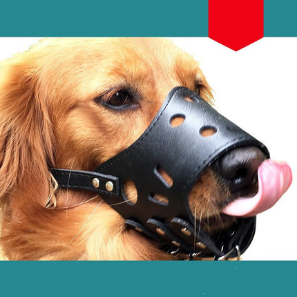 Leather Dog Muzzle with Adjustable Straps | Bite Proof Design for Safe and Comfortable Walks