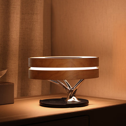 Wireless Charging Lamp with Bluetooth Speaker & Customizable Lighting | Stylish Decor for Enhanced Music Experience
