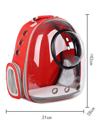 Transparent Pet Backpack for Small Pets up to 12kg | Comfortable Carrier with Side Access for Easy Travel