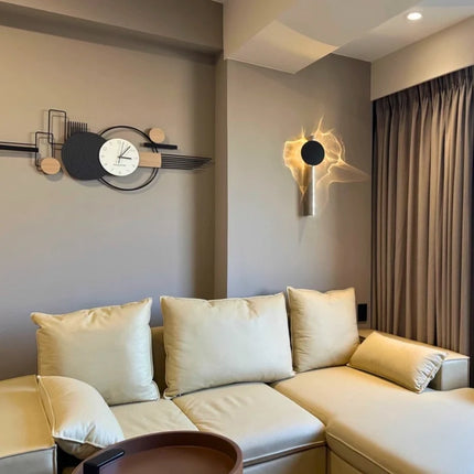 Adjustable Wall Sconce with Ripple Projection | Modern Aluminum & Stainless Steel Fixture for Ambient Lighting