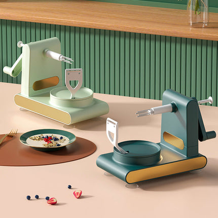 Hand-Cranked Multifunctional Peeler Machine with Non-Slip Suction Base | Efficient Kitchen Tool for Easy Fruit and Vegetable Peeling