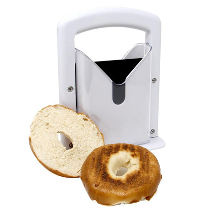 Bagel Guillotine Slicer with Safety Shields for Effortless Slicing | Perfect for Bagels, Muffins, and Rolls