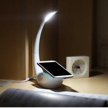 Wireless Charging Table Lamp with Touch Dimming | Modern Design for Home and Office Illumination