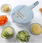 8-in-1 Mandoline Vegetable Slicer with Stainless Steel Blades | Versatile Kitchen Tool for Fast Food Prep