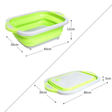 Multifunctional Folding Vegetable Board & Washing Basket with Space-Saving Design | Versatile Kitchen Tool for Efficient Meal Prep