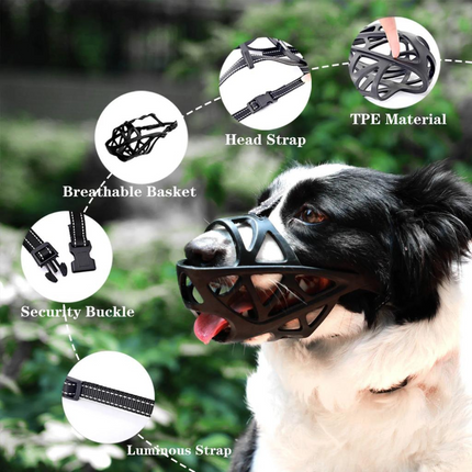Soft Muzzle for Dogs with Breathable Fabric, Dog Muzzle – image 13