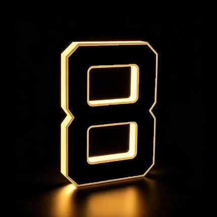 Solar House Number Light with Automatic Dusk Sensor | Modern Black Design for Enhanced Nighttime Visibility