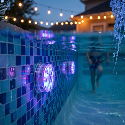LED Pool Lights with Remote, Submersible Underwater Lights for Hot Tub