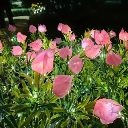 Solar Flower Lights for Garden with Timeless Floral Design | Durable Outdoor Décor for Enchanting Nighttime Glow