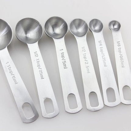 Stainless Steel Measuring Spoons Set with Engraved Measurements | Precise Kitchen Tools for Accurate Cooking