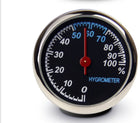Car Ornament with Glass Mirror & Thermometer | Stylish Interior Accessory for Temperature Awareness