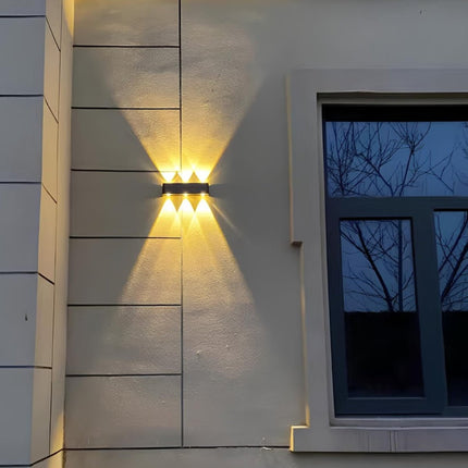 Solar Powered Wall Light with 6 LED Bulbs | Waterproof Outdoor Lighting for Up to 20 Meters Coverage