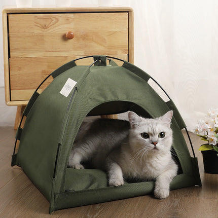 Cat Tent Bed with Removable Non-Slip Pad | Cozy & Durable Sleeping Space for Cats and Small Dogs