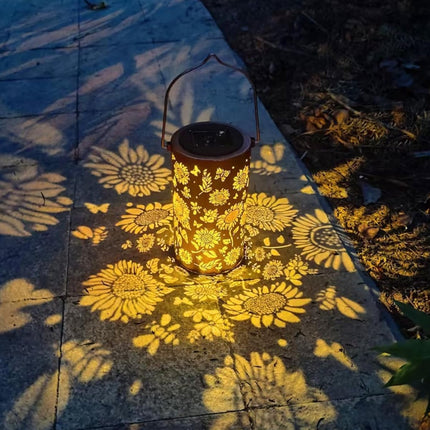 Solar Pattern Lantern with Intricate Design | Weather-Resistant Illumination for Outdoor and Indoor Decor