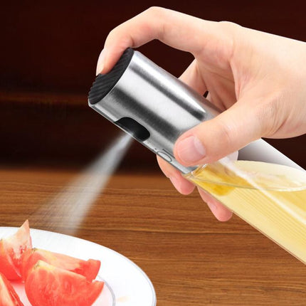 Stainless Steel Olive Oil Spray Bottle with Non-Slip Design | Versatile Kitchen Tool for Precise Cooking and Grilling