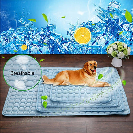 Pet Cooling Pad with Ice Silk Fabric for Instant Relief | Breathable Comfort for Dogs and Cats