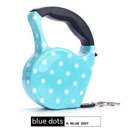 Automatic Retractable Dog Leash with 5m Length | Lightweight Plastic with Fun Patterns for Safe Exploration