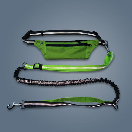 Hands-Free Dog Leash with Elastic Design & Waist Belt | Comfortable Running for Active Dog Owners