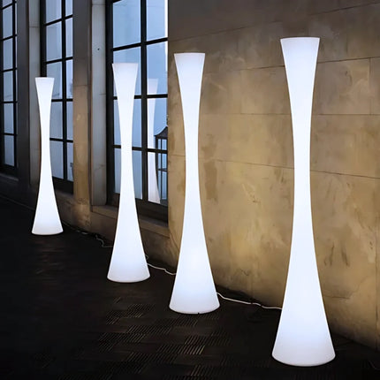 Weatherproof Floor Lamp with Hourglass Design & Remote Control | Versatile Illumination for Indoor and Outdoor Spaces